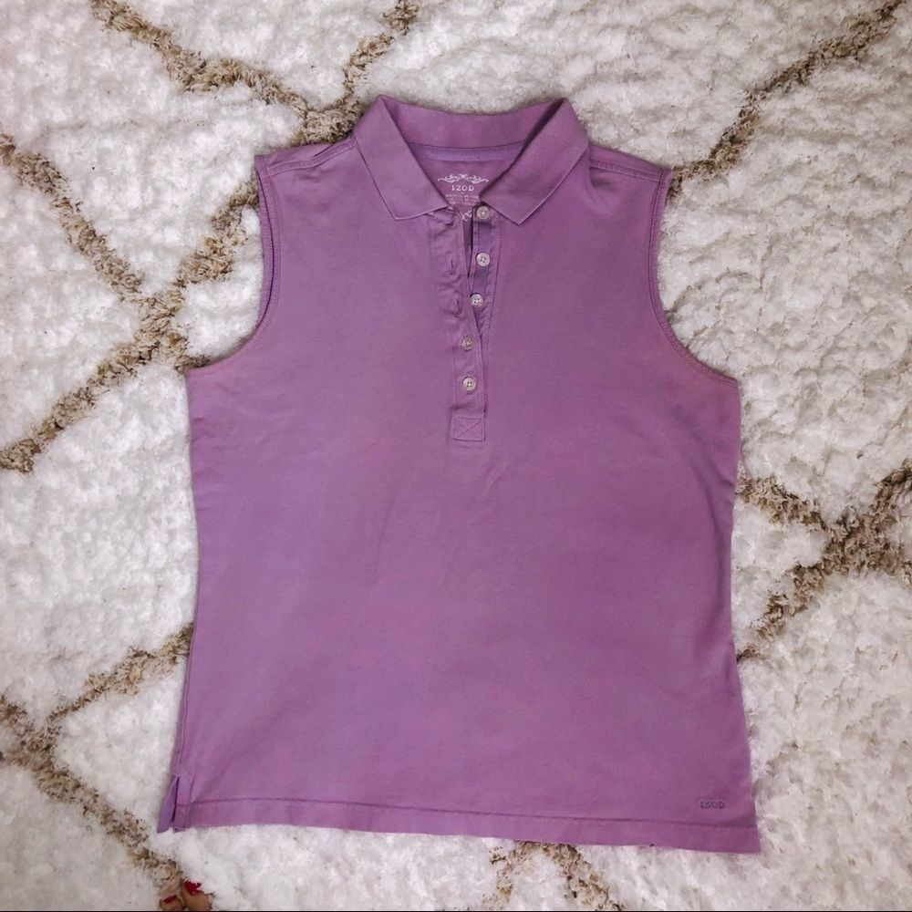 Lavender 🌸Sleeveless Lilac Top M Izod GUC
